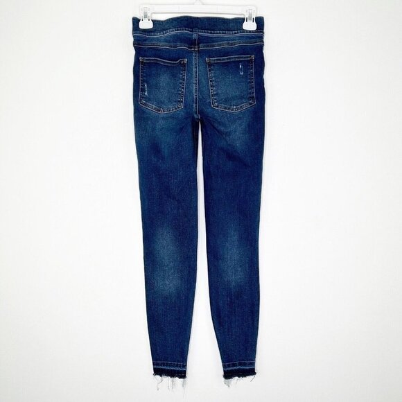 Spanx Ankle Skinny Jeans Womens Size Small Pull On High Rise Frayed - Picture 2 of 11